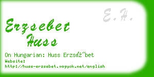 erzsebet huss business card